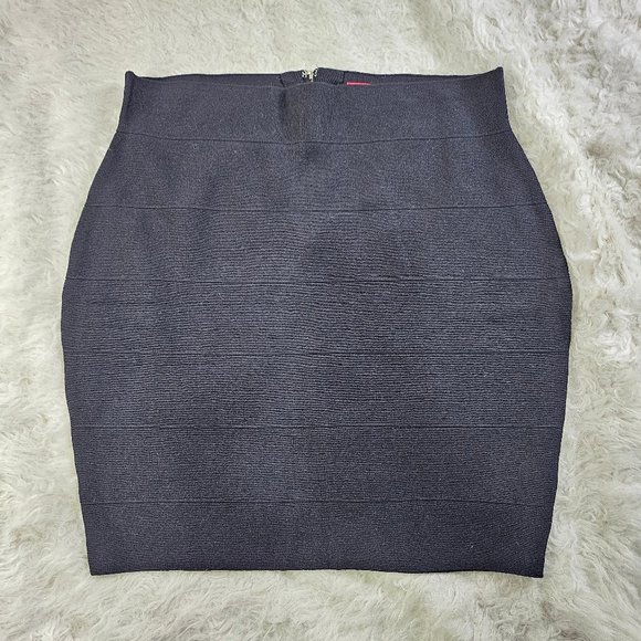 NWT Guess Women's Black Anaria Bandage Skirt Size L - Picture 2 of 8